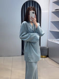 2024 New Glazed Forged Waist Waist Pajamas Style Dress Suit Woman
