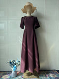 2025 New Temperament Elegant Women's Dress Round Collar Short Sleeve Dress Dress Women