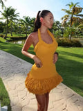 2024 Hand-Woven Mahjong Rope Shoulder Strap Tuxedo Skirt Skirt LX0092