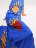2024 New Beach Leisure Wind Depth V Sling Dress