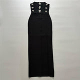 Bosom Diamond Banda Stender Temperament Repair Height Open Party Party Party Dress Dress Dress