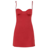 Knitted Tie Dress Summer Women's Sexy Back-To-Back Black Bag Dress DJPT