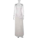 Autumn 2025 New Sexy Dress Famous Style Temperament Holiday Body Mesh Dress A Swing Dress DJPT