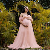 Women's Silk Cotton With Chiffon Pregnant Women Floating Tail Fluttering Sleeves Of The Dress Photo Dress 1209 Maternity