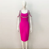 New Sexy Suspension Slamaded Dresses With Sleeveless Dresses For Party Banquet