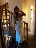 Retro Embroidered Squeal Dress Woman 2025 Spring And Summer New Sexy Niche Elegant Fishtail Long Dress