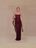 Slings Hot Diamond Decoat Folds Sexy Stylized Temperament Dress Dress Dress PARTY Dress Girl