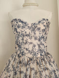 A line Sweetheart Floral Holiday Dress Travel Vacation Dresses Birthday Dress SD1250
