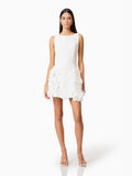Dress 2025 Summer Banquet Stylish Elegant Round-Neck Three-Dimensional Flowers Sleeveless A-Shaped Dress Skirt
