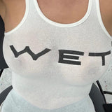 Street Casual Print Blouse Female 2025 Summer New Hottie Sexy Vest DJPT