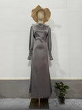 Autumn New Folding Belt Design Court Style Dress