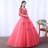 Yarn Performance Dress Women's Long-Sleeved Student Art College Evening Dress Vocal Fluffy Dress Thin Annual Meeting