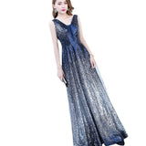 Evening Dress Women In The Spring Of 2025 New Gradient Thin Car Model Long Show Show Performance Dress