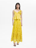 Niche 2025 Spring New Sling Hand-Nailed Floral Top With Waist-Socked Long Dress Fashion Suit Woman