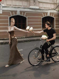 Thoracic Fish Bone Dress Tied With Waste Soil Breeze Niche Design Thin Temperament Dress Dress HZ0628