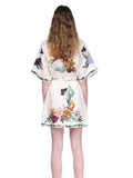 Niche 2025 New Collar Short Sleeves Printed With Thin Dress Woman