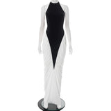 Women's Summer New Sexy Body Hanging Neck Bumping Dress Girl DJPT