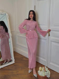 2024 New Wrinkled Folding Filament Comfortable Commuter Small Fresh Suit Dress