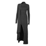 Knitted Long Sleeve Sexy Open Fork Ken Bean With The Same Body Dress In Summer Babes Dress DJPT