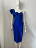 Summer 2025 Sexy One-Shoulder Banded Skirt With Lotus Leaf-Side Temperament Party Dress