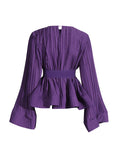 Retro High-End Two Sets Of 2025 Spring New Horn Lotus Side Top High Waist Half-Body Skirt Set