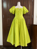 Red Dress 2025 Summer Banquet Sexy Out-Shoulder Bubble Sleeve Short-Sleeved Waist Dress Dress
