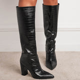 Pointed Thick High-Heere Sexy Nightclub Fashion Women's Boots Women Boots 35-42 High Quality Shoes
