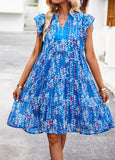 Independent Research And Development Design Of Pregnant Women's Dress Print V-Neck Dress Summer Sleeveless A-Shaped Dress Loose Chiffon Maternity