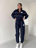 2024 New Coloring Sports Design Sense Fashion Temperament Loose Set