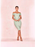 New Women's Dress Solid Color Collared And Hips With Evening Dress
