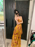 2025 Light Luxury Evening Dress Floral Decorations With A Long Dress
