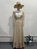 New Fashion Doll Lace Collar Splicing Broken Flower Repair Long Dress