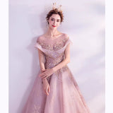 Evening Dress 2025 New Princess Bride Toasting Banquet Annual Engagement Wedding Dress