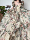 Yellow-Bottomed Colorful Rose Wedding Dress 2025 New Dress Dress Dress Dress HZ0628
