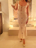 Retro Embroidered Squeal Dress Woman 2025 Spring And Summer New Sexy Niche Elegant Fishtail Long Dress