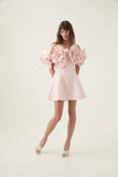 Niche 2025 Spring New One-Word Hand-Caught Nailed Three-Dimensional A Dress Dress Women