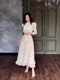 New Fashion Doll Lace Collar Splicing Broken Flower Repair Long Dress