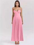 Women's New Sexy Breast-Wearing Shoulder-Folded Dress HZ0628