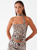 Women's Summer New Color-Collision Printing Sleeveless Body Repair Waistcoat DJPT