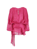 Dress 2025 Spring And Summer New Loose Long-Sleeved Sexy T-Shirt With Ribbon Dress Woman