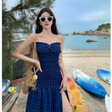 Summer New Small Design Smeared Breast Dress High-End Dress Dress Holiday Beach Dress