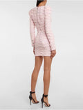 And Winter Baman Fashion Hollow Striped Embossed Metal Buckle Sexy Body-Body-Bum-Bum Skirt