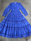 Temperament Lace Dress 2025 Autumn Gentle Wind Heavy Industry Lace Splicing Wide Swing Dress Dress Dress