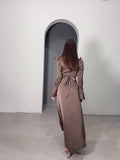 Temperament Retro V-Neck Age-Retracted Bubble Sleeve Long-Sleeved Collared With Long Sleeve Dress