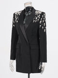 Temperament Commuting Style Jacket 2025 New Heavy Industry Nails And Diamonds Fashion High-End Feel Suit Top