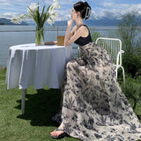Sling Dress Summer New High-Waisted Splicing Strap Bra Dress Seaside Holiday Dress