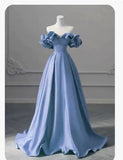 Shoulder Banquet Evening Dress Dress Female-Singen-Faced Yellow Temperament Light Luxury Niche High-End Art Exam Host Dress