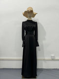 2025 Long-Sleeved Temperament Elegant Women's Waist Dress