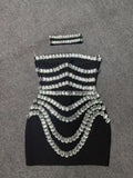 Niche Design Heavy Industry Nail Beads With Chest Banda Dress Party Dinner Dress Dress Dress
