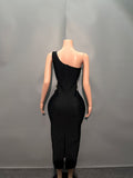 Heavy Industry Black Band Banding Long Skirt Famous Dress High-End Luxury Niche High-End Evening Dress